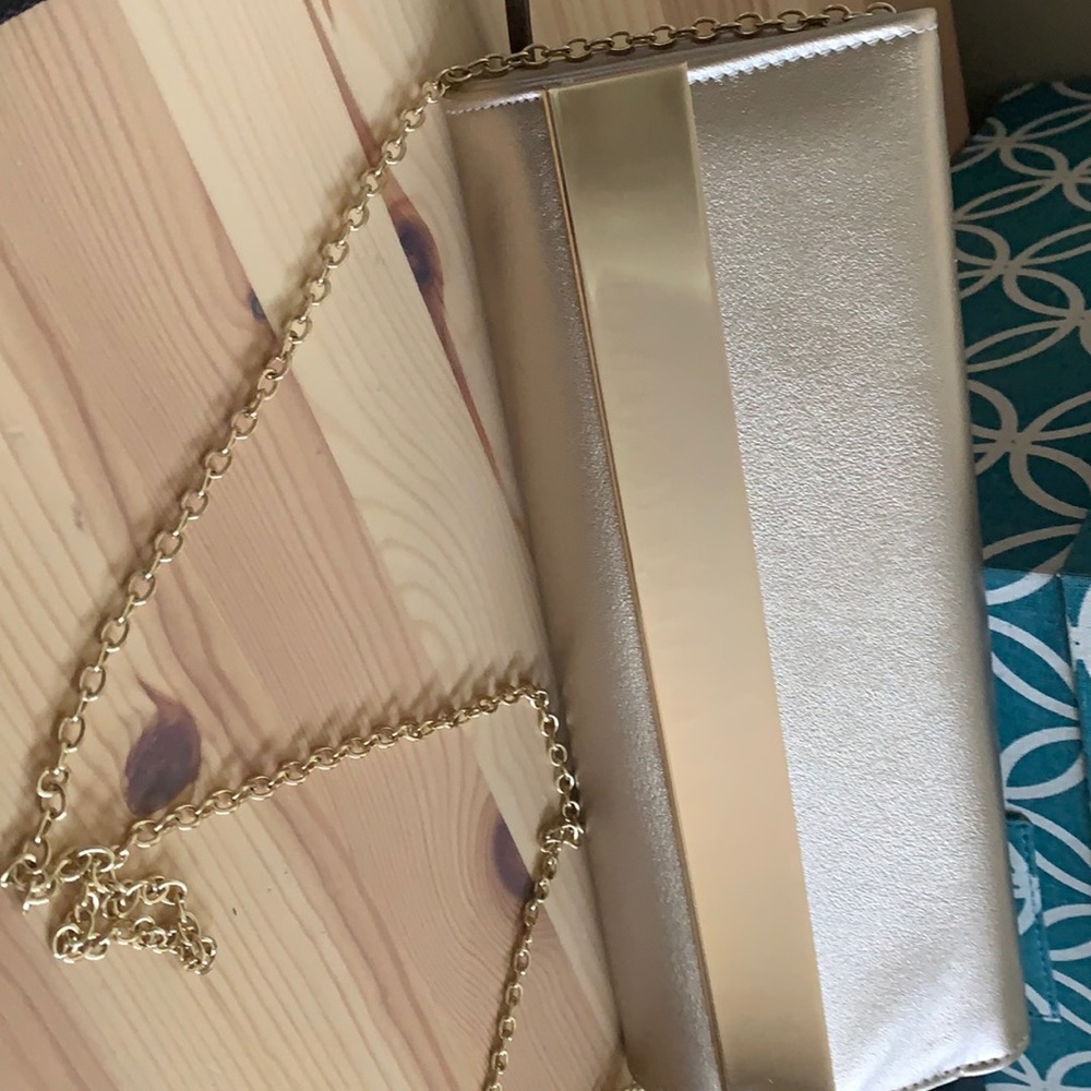 Rose Gold Clutch with chain